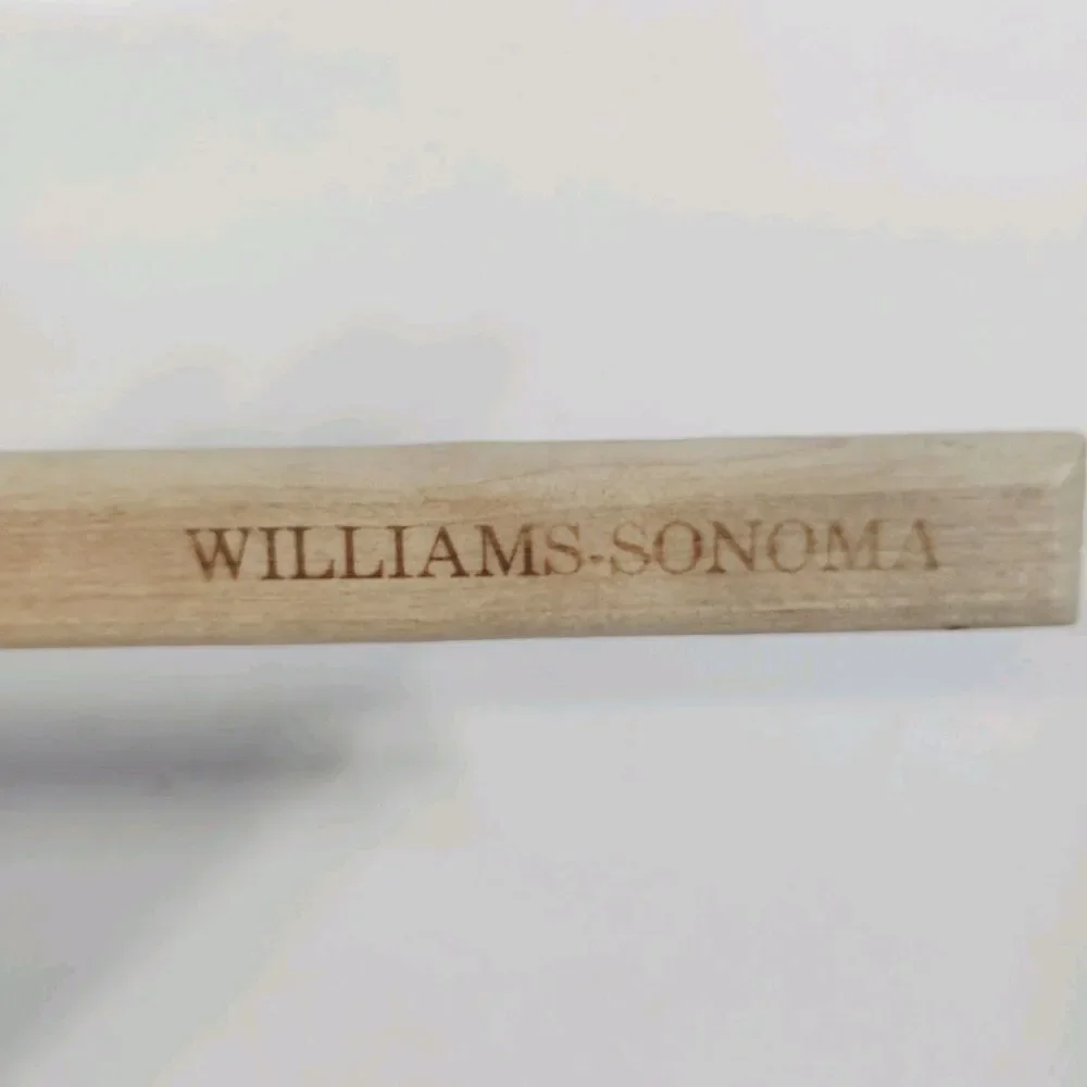 Williams Sonoma Silicone Spatula Scraper Wood Handle Clear White Heat Resistant